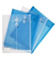 得力(deli) A4 繩扣式檔案袋 5511 （透明，12個(gè)/包）