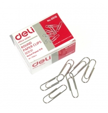 得力(deli) 0018 銀色回形針 29mm（100枚/盒，10盒/條）