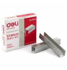 得力(deli) 0013 厚層訂書針 23/13 （1000支/盒，5盒/封）
