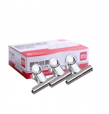 得力(deli)不銹鋼圓型票夾 76mm 1# 9521（6只/打，36只/盒）按打售