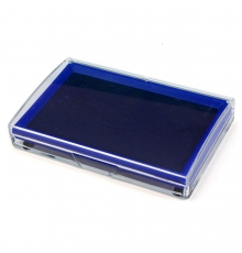 得力(deli)透明方形快干印臺(tái)（藍(lán)） 9864（12個(gè)/封）