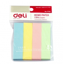 得力(deli)彩色百事貼 7730（76*19mm，12本/盒）