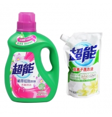 超能抗靜電洗衣液 套裝（1.5kg/瓶+500g/袋，6套/箱）