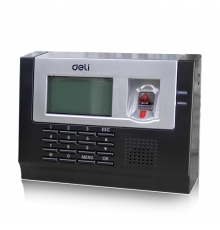 得力（Deli）3970 指紋考勤機（掛壁式、1900張卡容量、38000條超大記錄容量、支持RS232\RS485通訊方式）