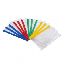 得力（deli）透明加厚PVC票據(jù)拉鏈袋 5521（混色，100*185mm，12個(gè)/包）