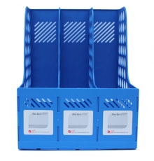 富強 FQ693 新料三欄文件欄 藍色（15只/箱）