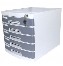 得力（deli）8855 五層硬塑文件柜（帶鎖，規(guī)格：395*302*325mm）