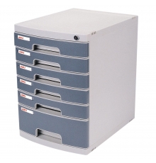 得力（deli）8876 六層硬塑文件柜（帶鎖，規(guī)格：395*302*432mm）