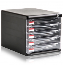 得力（deli）9795 五層文件柜（帶鎖，規(guī)格：361*271*260mm）