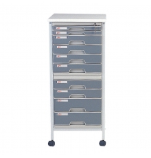 得力（deli）900-10 十層文件柜/櫥可移動（帶鎖帶滑輪，規(guī)格：360*340*785mm）
