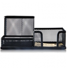 得力（deli）9175 多功能鐵絲網(wǎng)狀組合筆筒