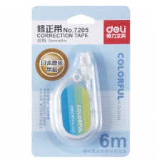 得力（deli）7205學生類修正帶（規(guī)格：5mm*6m；24卡/盒）