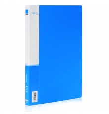 得力(deli) 5308 PP文件夾/長押夾+插袋A4 （藍色，12只/箱）