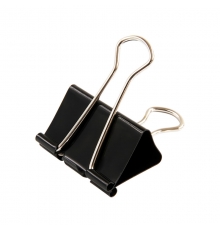 得力(deli)盒裝長(zhǎng)尾票夾黑色 25mm 4# 9544（12只/盒）