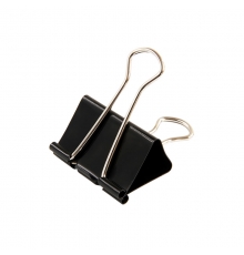 得力(deli)盒裝長(zhǎng)尾票夾黑色 19mm 5# 9545（12只/盒）