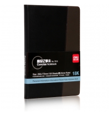 得力(deli) 7910 商務(wù)皮面本/記事本（黑色，18K/120張）