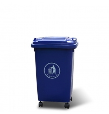 環(huán)衛(wèi)桶/垃圾桶 小號 帶蓋附配套小輪（50L，外：430*420*560mm）