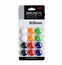 得力（deli）卡裝磁吸/磁釘7824（混裝；20mm，12顆/卡）