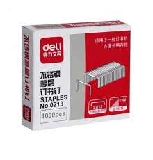 得力(deli) 0213 厚層不銹鋼訂書針 23/13 （1000支/盒，5盒/封）