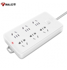  公牛插座 帶兒童保護門電源接線板插排插線板插板GN-109K新國標 6插位 全長1.8米