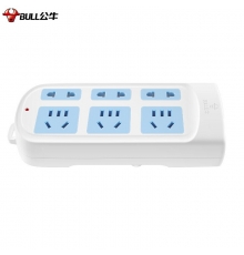  公牛無(wú)線插座不帶線插板家用多功能多孔10A電源插排自接線拖線板正品接線板工程插線板排插無(wú)線電插板 GN-102 6位無(wú)線